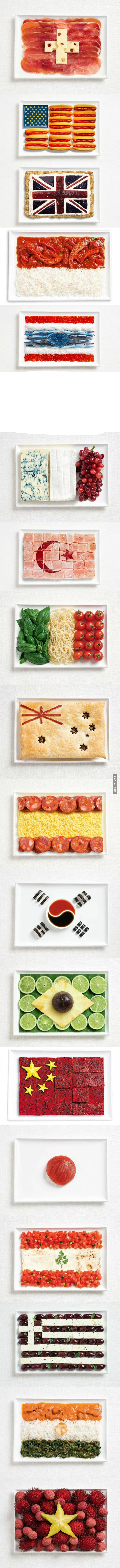 각 나라 음식으로 만든 그 나라의 국기.jpg